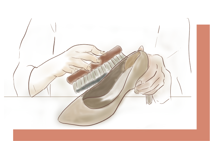 ブラッシングをするイラスト