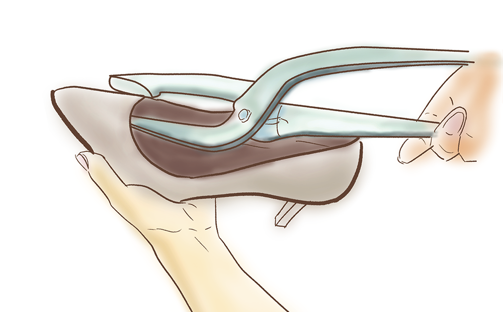 部分的に伸ばすイラスト