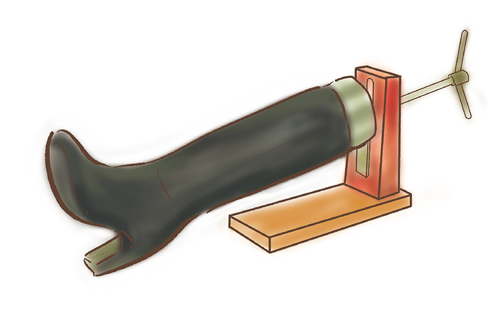 筒を伸ばすイラスト